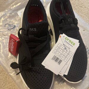 Crocs Literide Pacer Women's Sneaker - New - Black - Size 6